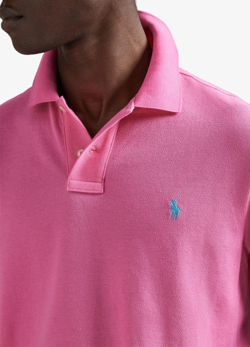 Ralph Lauren Slim fit mesh Polo-shirt - detail 5 baja pink/c6995-zyvc