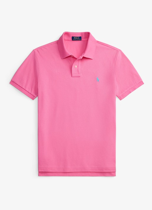 Ralph Lauren Slim fit mesh Polo-shirt - voorkant 2 baja pink/c6995-zyvc