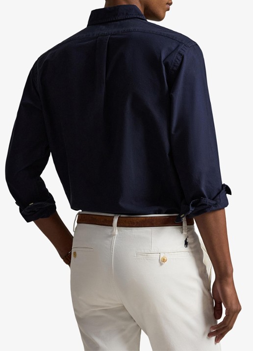 Ralph Lauren Slim fit overhemd met button down-kraag - achterkant rl navy / donkerblauw