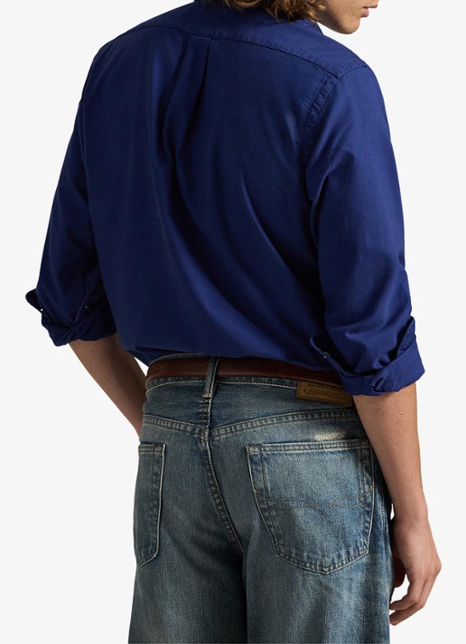 Ralph Lauren Slim fit overhemd met button down-kraag - achterkant 3 freshwater / donkerblauw