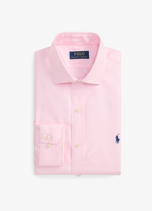 Ralph Lauren Slim fit overhemd met logo - voorkant 5499b pink / roze