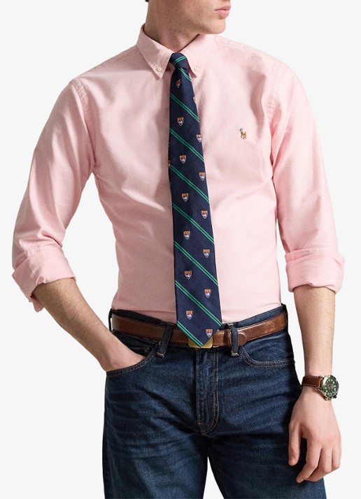 Ralph Lauren Slim fit overhemd met logoborduring