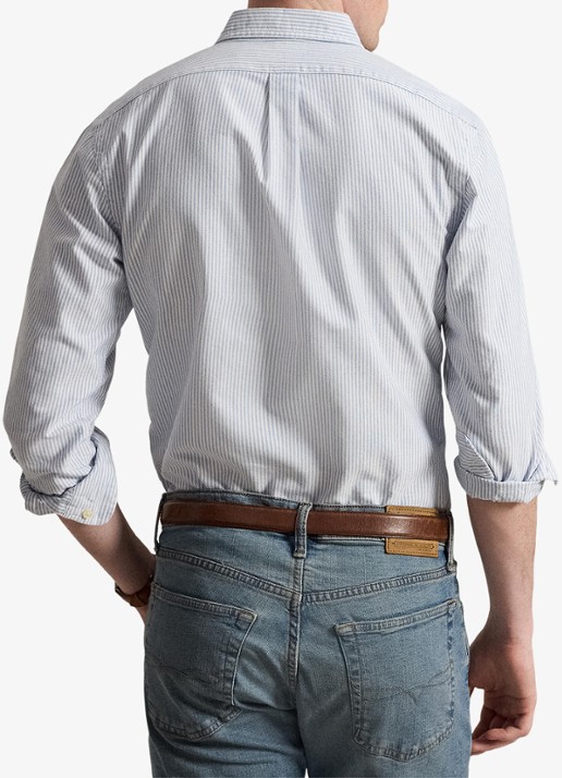 Ralph Lauren Slim fit overhemd met logoborduring - achterkant 5 bsr blue/white