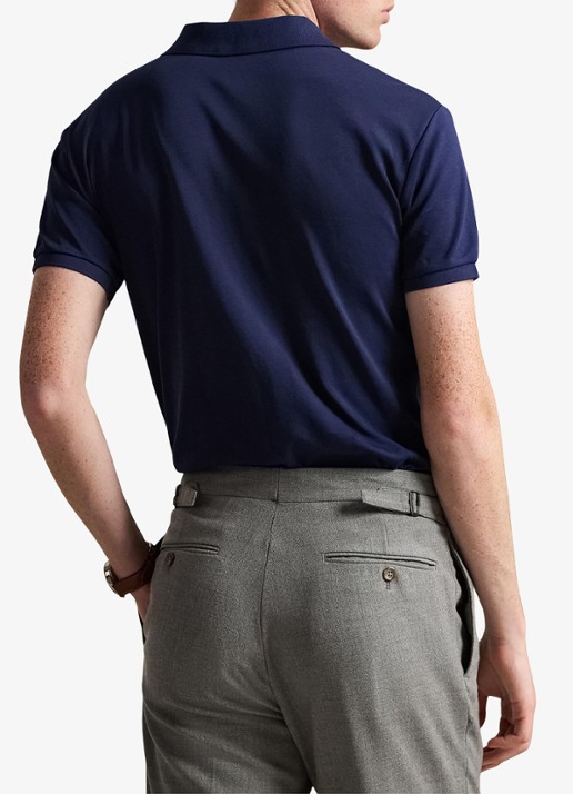 Ralph Lauren Slim fit polo van katoen - achterkant 3 refined navy / donkerblauw