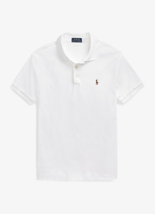 Ralph Lauren Slim fit polo van katoen - voorkant white / wit