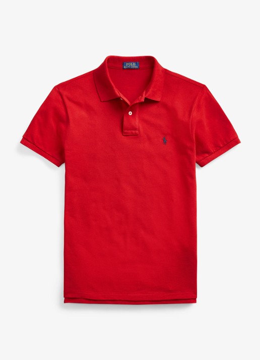 Ralph Lauren Slim fit polo van piqué katoen met logoborduring - voorkant 4 rl2000 red / rood
