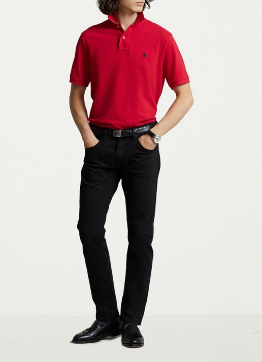 Ralph Lauren Slim fit polo van piqué katoen met logoborduring - voorkant 5 rl2000 red / rood
