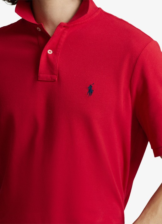Ralph Lauren Slim fit polo van piqué katoen met logoborduring - detail 2 rl2000 red / rood