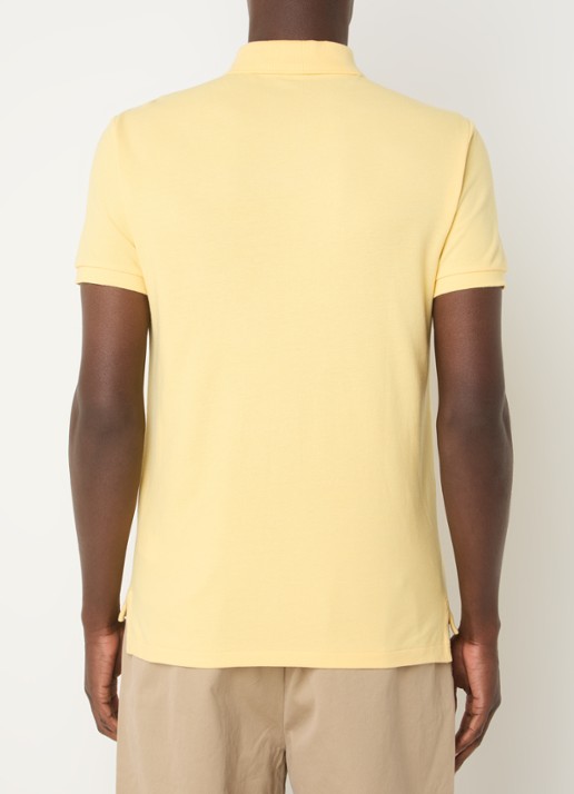 Ralph Lauren Slim fit polo van piqué katoen - achterkant 4 corn geel / geel