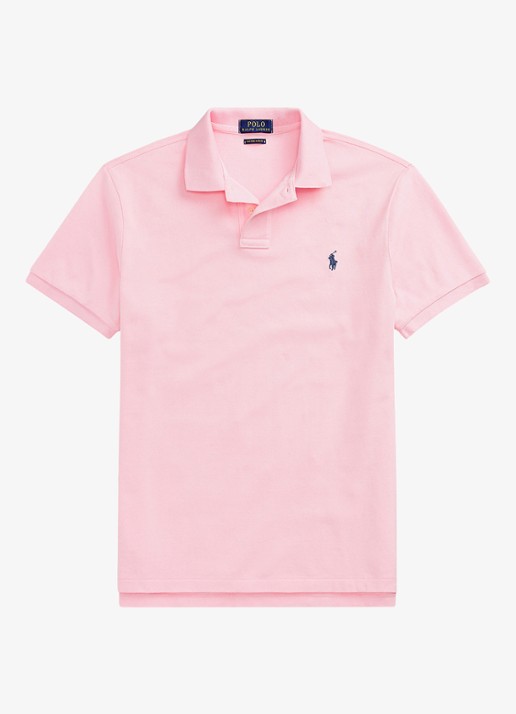 Ralph Lauren Slim fit polo van piqué katoen - voorkant carmel pink/c7349