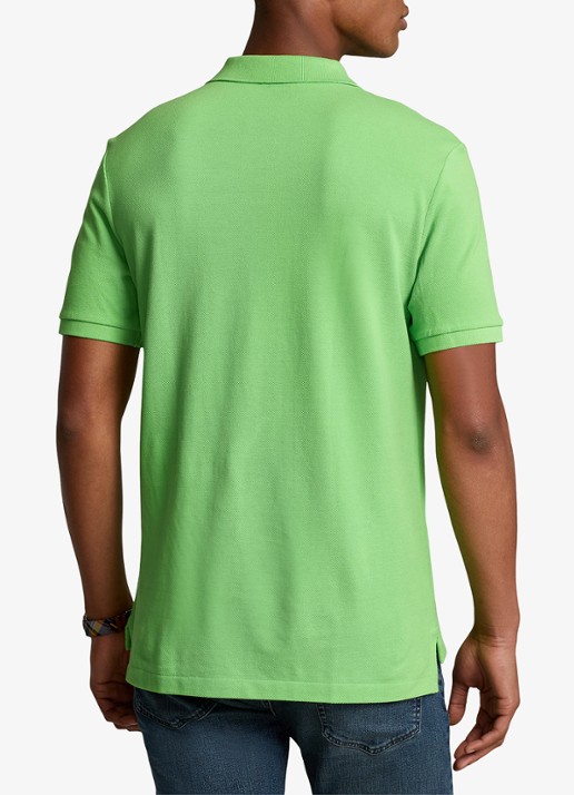 Ralph Lauren Slim fit polo van piqué katoen - achterkant 6 kiwi lime/c3867