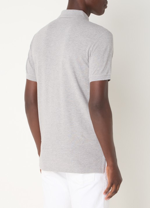 Ralph Lauren Slim fit polo van piqué katoen - achterkant 4 andover heather / grijs
