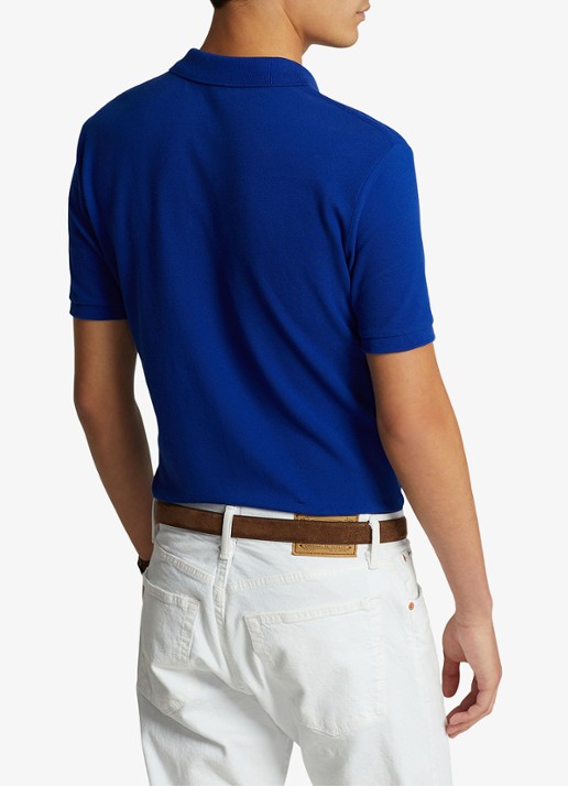 Ralph Lauren Slim fit polo van piqué katoen - achterkant heritage royal / blauw