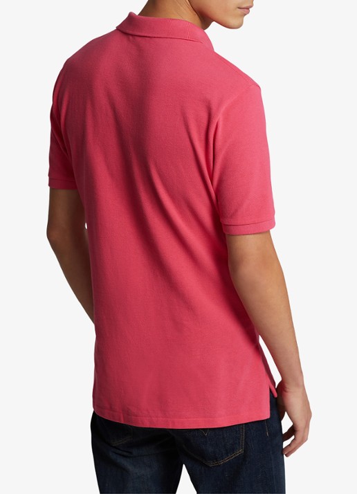 Ralph Lauren Slim fit polo van piqué katoen - achterkant 5 hot pink/c2740-3ebd
