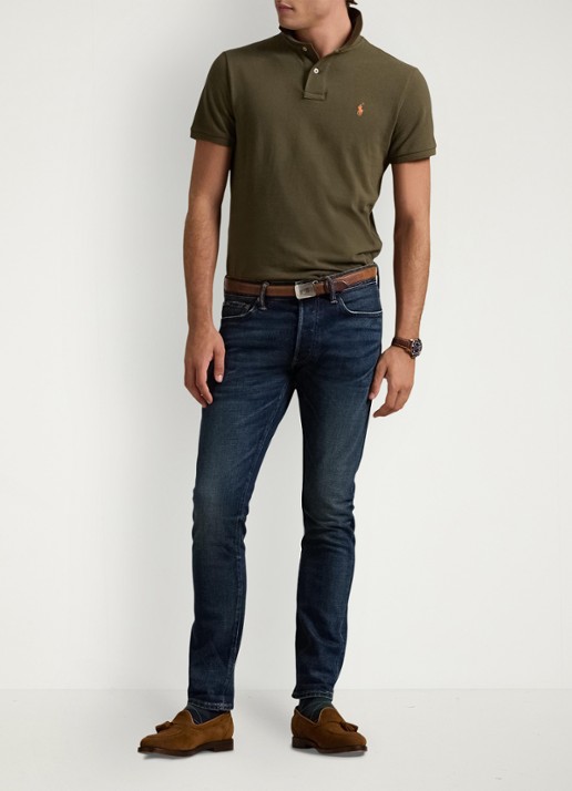 Ralph Lauren Slim fit polo van piqué katoen - voorkant 5 canopy olive