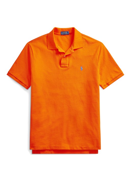 Ralph Lauren Slim fit polo van piqué katoen - voorkant sailing orange