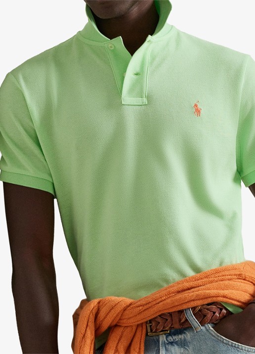 Ralph Lauren Slim fit polo van piqué katoen - detail 4 cruise lime/c2113-zyva