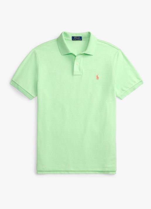 Ralph Lauren Slim fit polo van piqué katoen - voorkant cruise lime/c2113-zyva