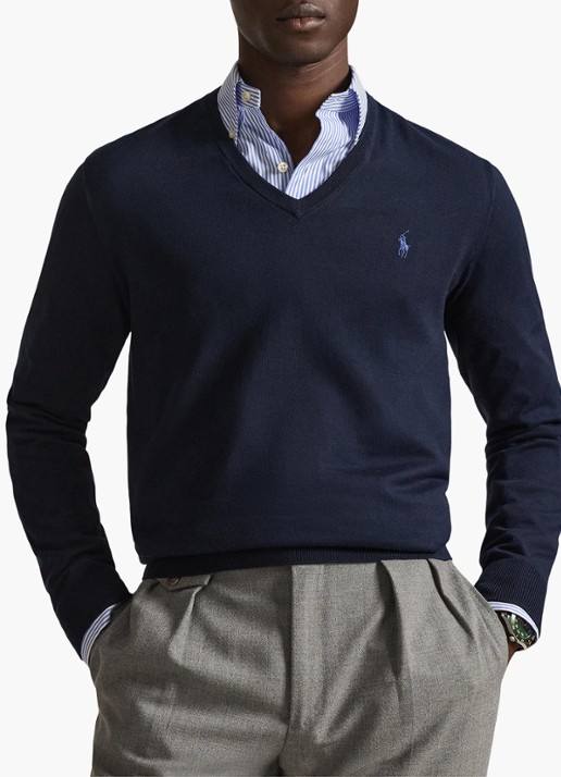 Ralph Lauren Slim fit pullover met logoborduring