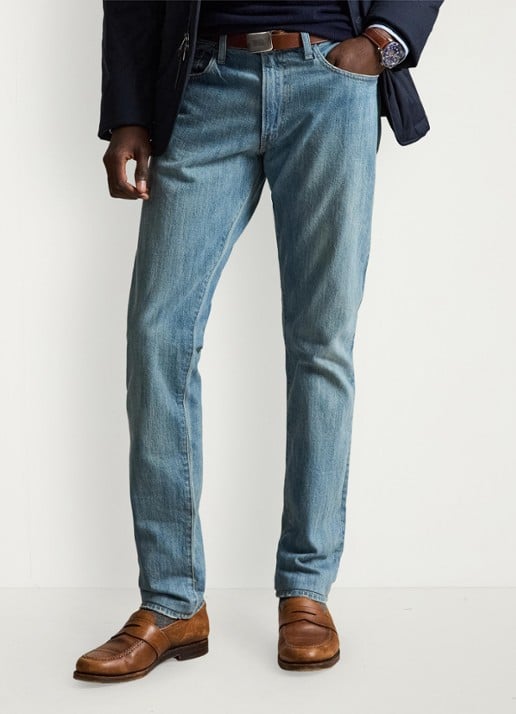 Ralph Lauren Slim leg jeans met lichte wassing