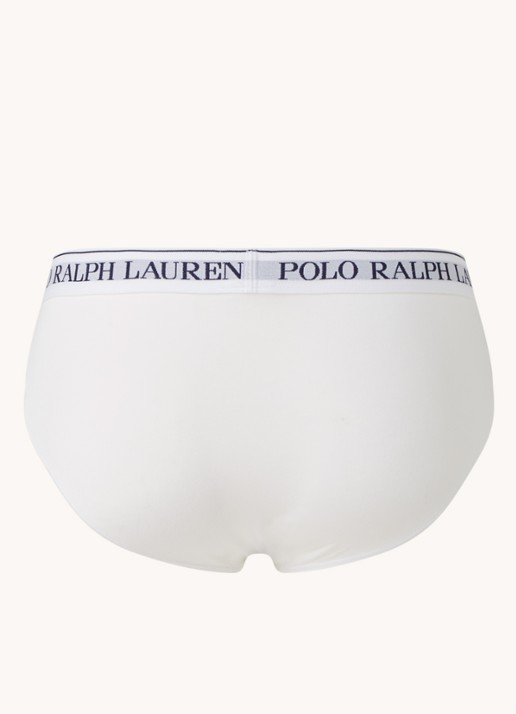 Ralph Lauren Slip van katoen in 3-pack - achterkant wit