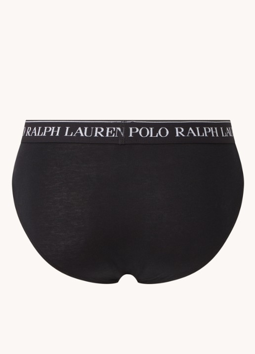 Ralph Lauren Slip van katoen in 3-pack - achterkant 2 zwart