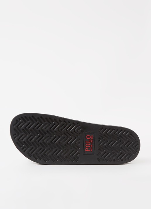 Ralph Lauren Slipper met logo - detail 3 zwart
