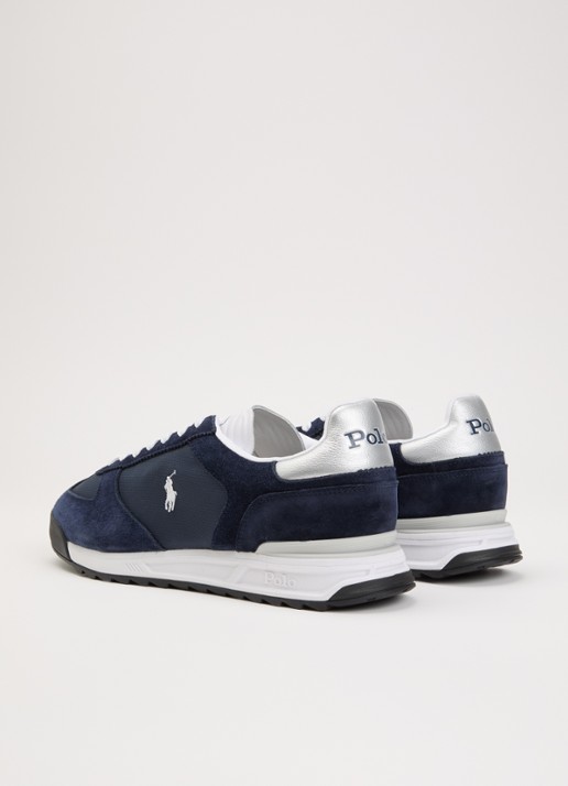 Ralph Lauren Sneaker met suède details - achterkant donkerblauw