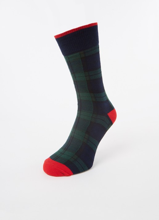 Ralph Lauren Sokken in katoenblend met print in 3-pack giftbox - detail donkerblauw