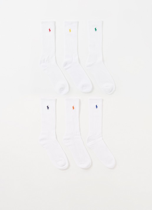 Ralph Lauren Sokken met logo in 6-pack