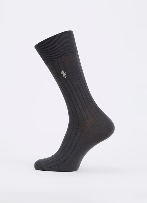 Ralph Lauren Sokken met logoborduring in 2-pack  - detail 3 grijs