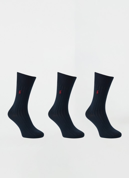Ralph Lauren Sokken met logoborduring in 3-pack