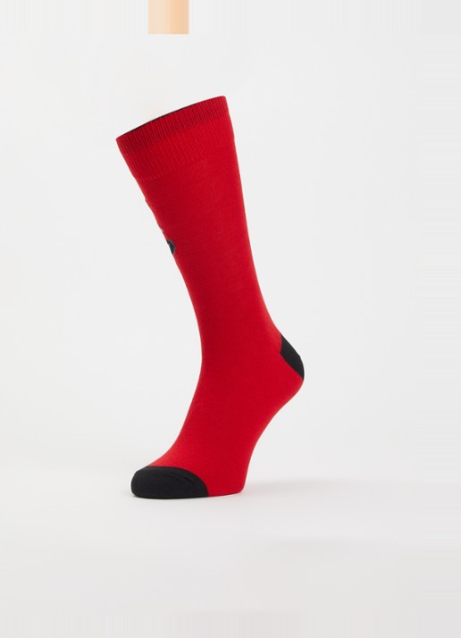 Ralph Lauren Sokken met print in 3-pack giftbox - detail rood