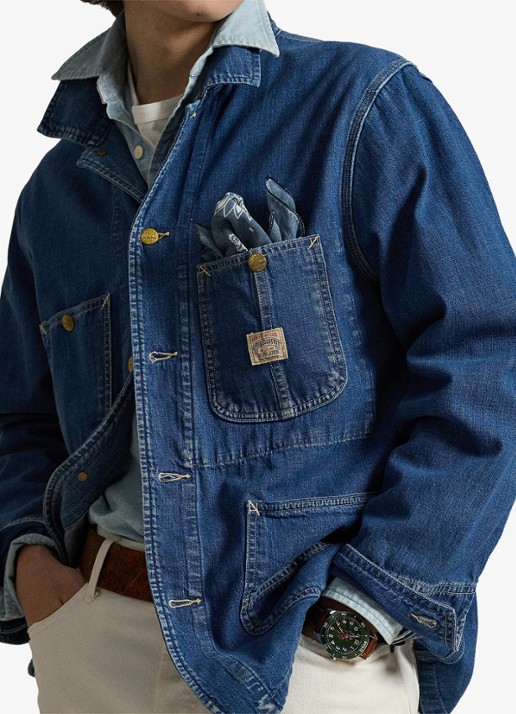 Ralph Lauren Spijkerjas met opgestikte zakken - detail 3 sawmill / blauw