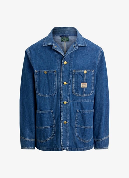 Ralph Lauren Spijkerjas met opgestikte zakken - voorkant 4 sawmill / blauw