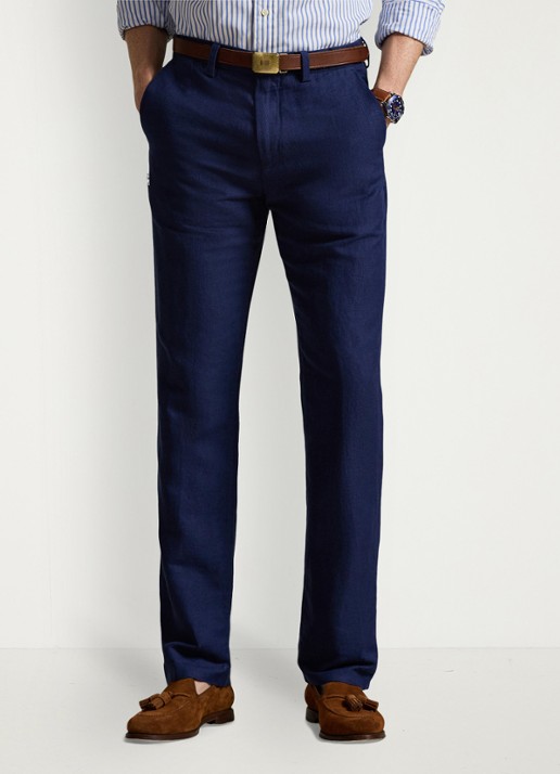 Ralph Lauren Straight fit chino in linnenblend