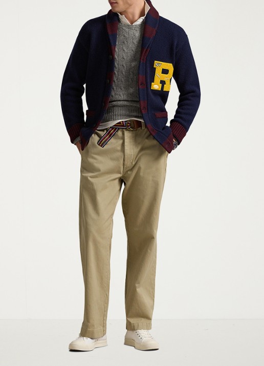 Ralph Lauren Straight fit chino met steekzakken - voorkant 4 khaki / khaki