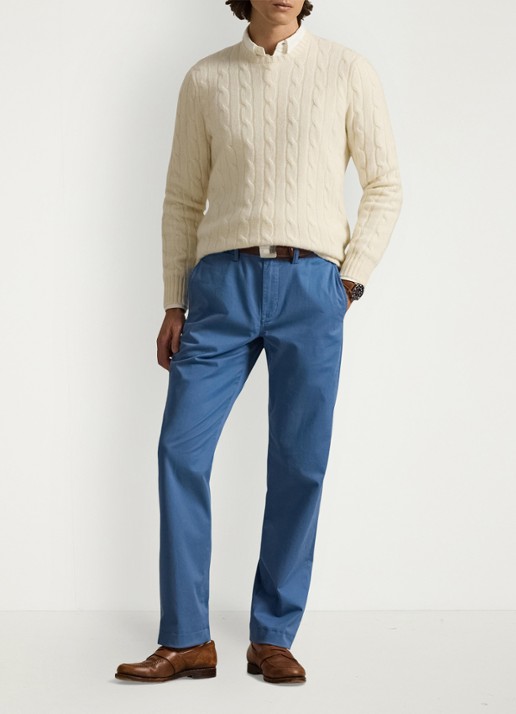 Ralph Lauren Straight fit chino met steekzakken - voorkant 4 delta blue