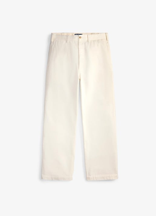Ralph Lauren Straight fit chino met steekzakken - voorkant 2 deckwash white / wit