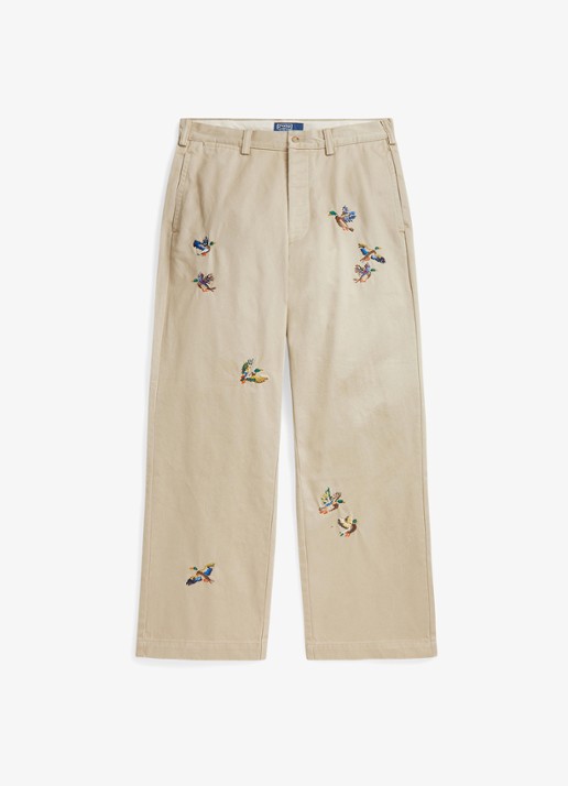 Ralph Lauren Straight fit chino met steekzakken - voorkant beige