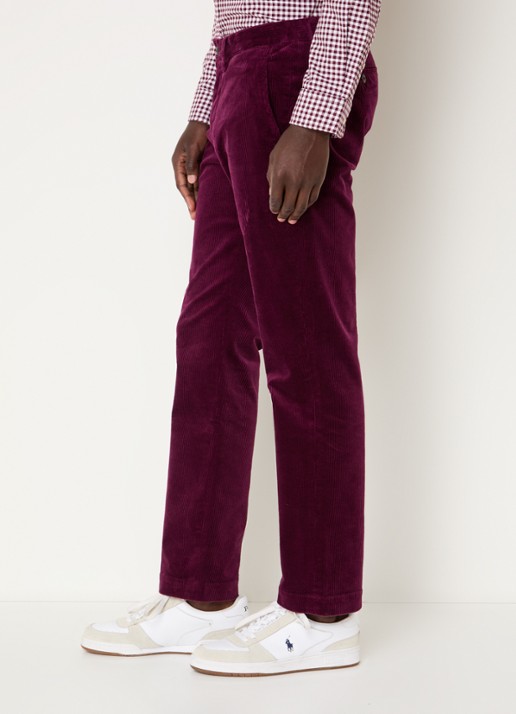 Ralph Lauren Straight fit chino van corduroy met stretch - detail 5 aubergine