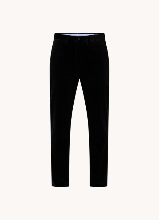 Ralph Lauren Straight fit chino van corduroy met stretch - voorkant zwart