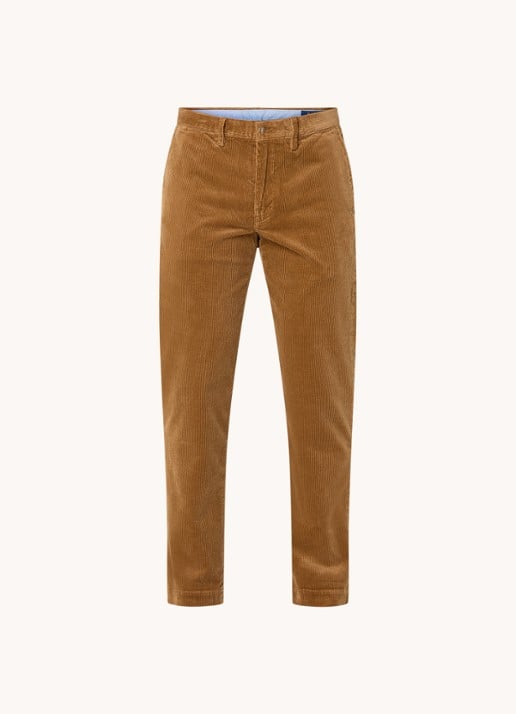 Ralph Lauren Straight fit chino van corduroy met stretch - voorkant 5 camel
