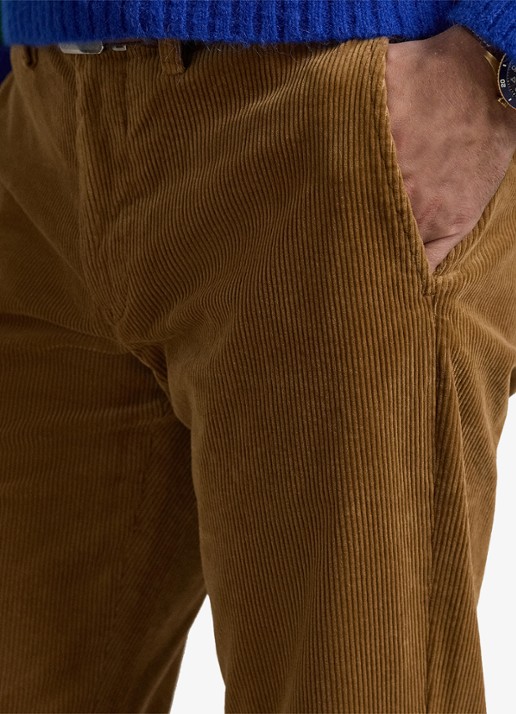 Ralph Lauren Straight fit chino van corduroy met stretch - detail 3 golden brown / khaki