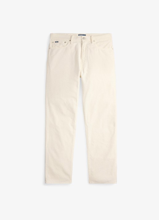 Ralph Lauren Straight fit chino van corduroy - voorkant 4 warm white / wit