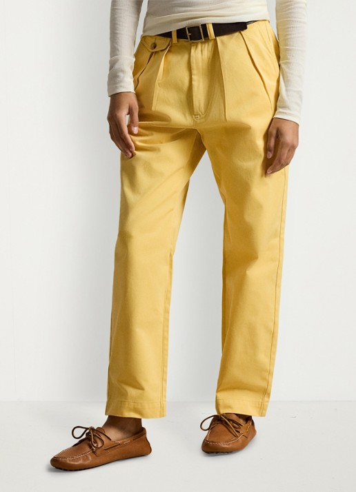 Ralph Lauren Straight fit cropped chino met plooidetail - detail 5 corn yellow-30rc