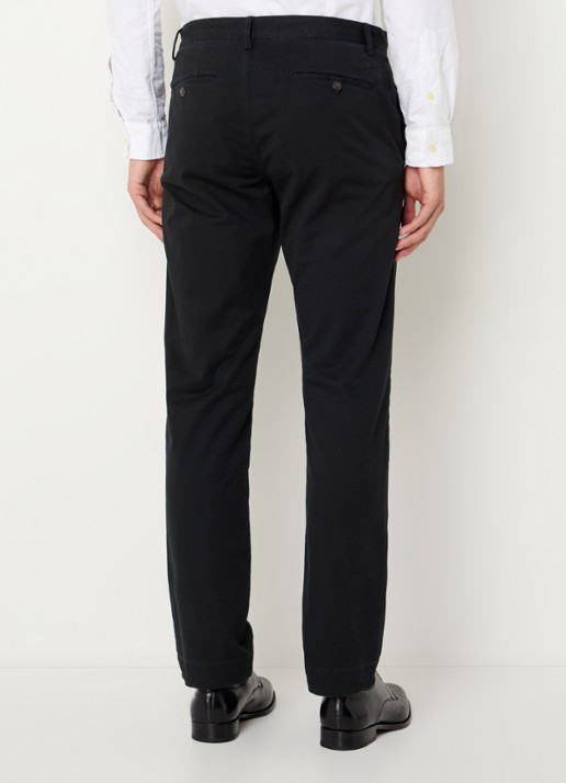 Ralph Lauren Straight fit gewassen chino met stretch - achterkant 3 polo black / zwart