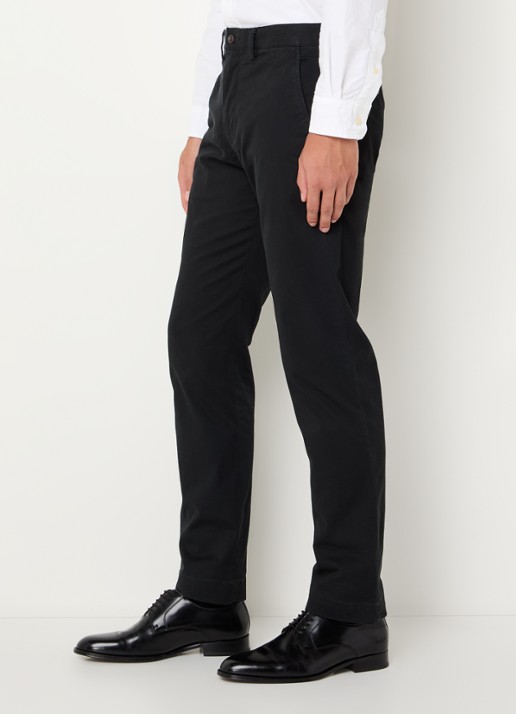 Ralph Lauren Straight fit gewassen chino met stretch - detail 5 polo black / zwart