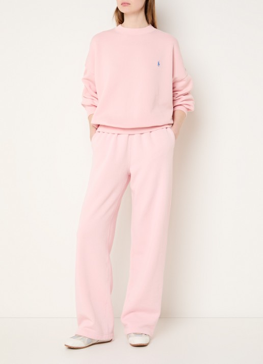Ralph Lauren Straight fit joggingbroek met logo - voorkant 2 roze