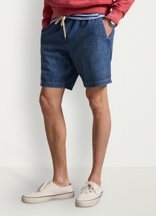Ralph Lauren Straight fit korte broek van chambray